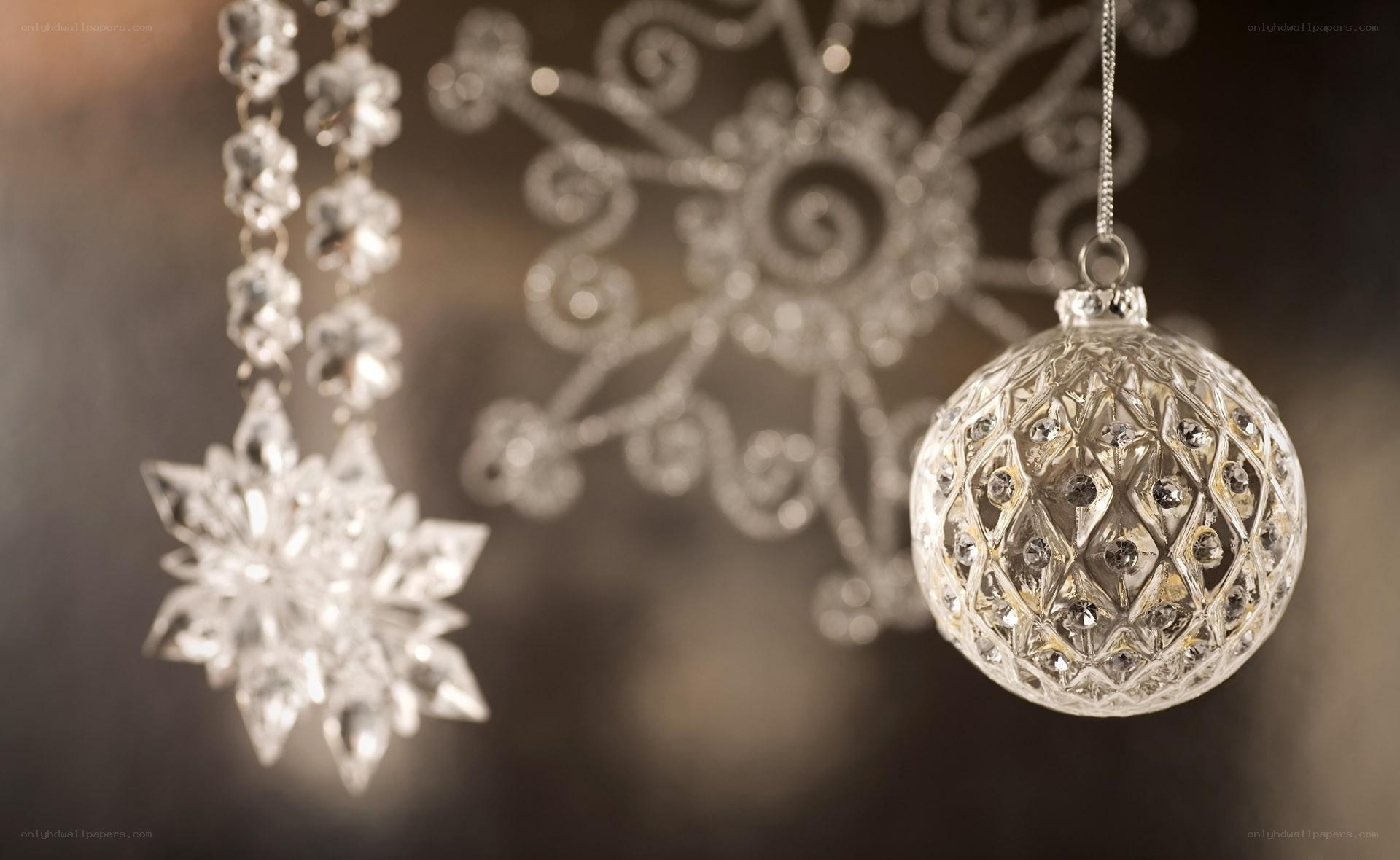 Silver Christmas ornaments