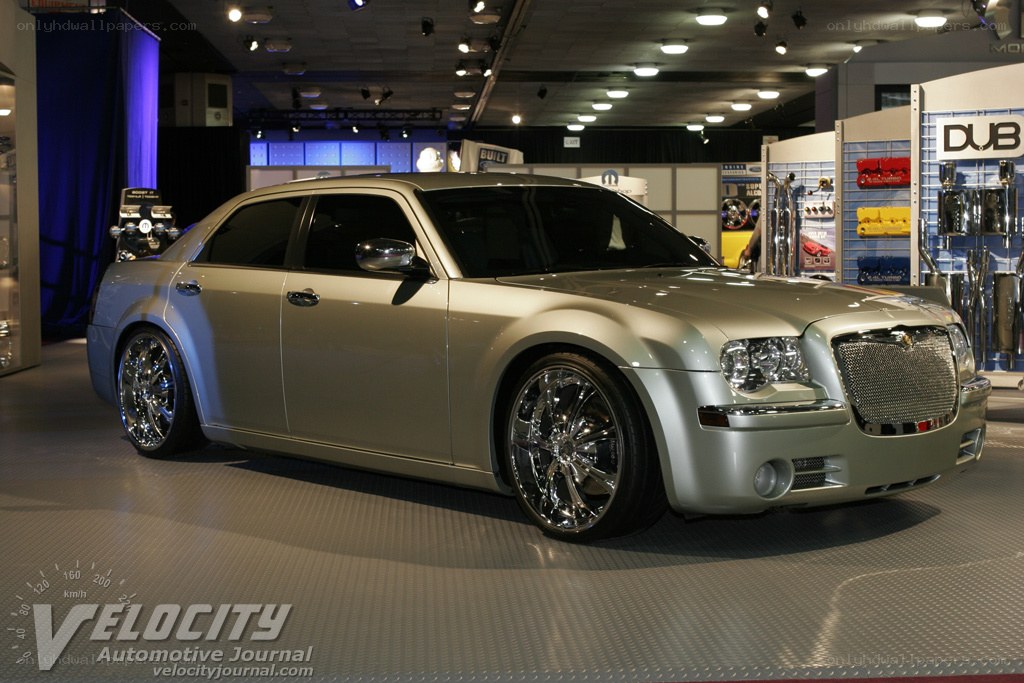 silver chrysler 300 on display