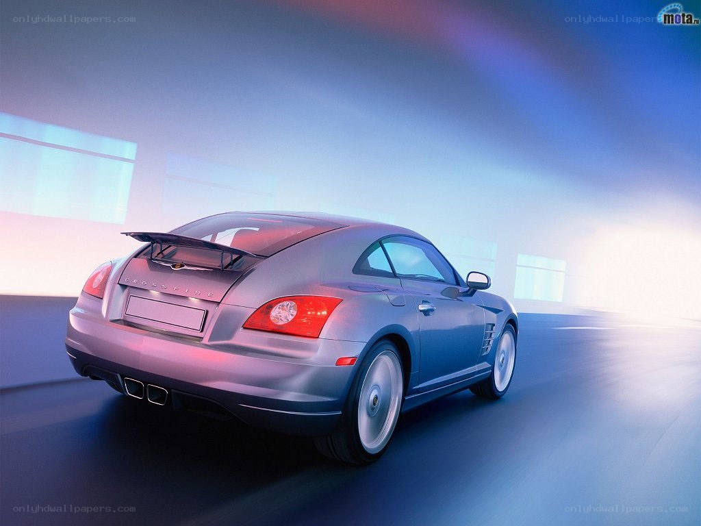 Silver Chrysler Crossfire in motion