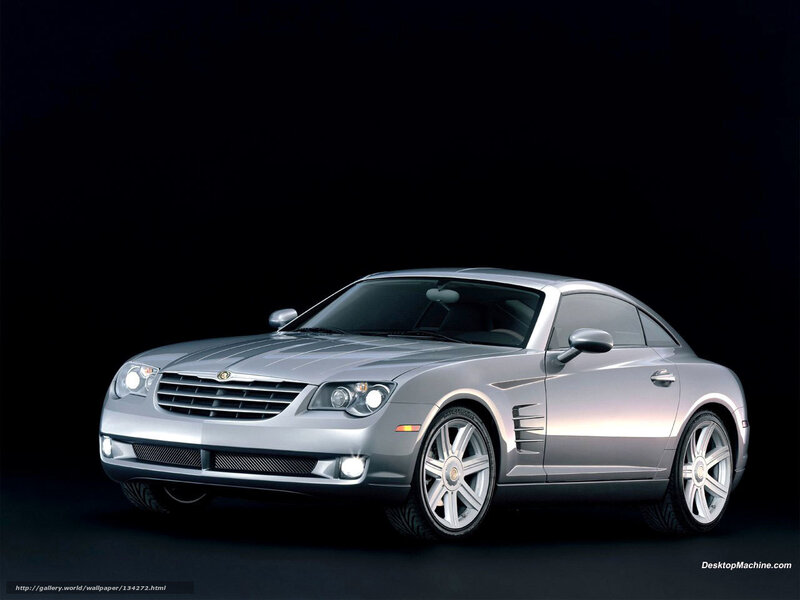 silver chrysler crossfire sports car