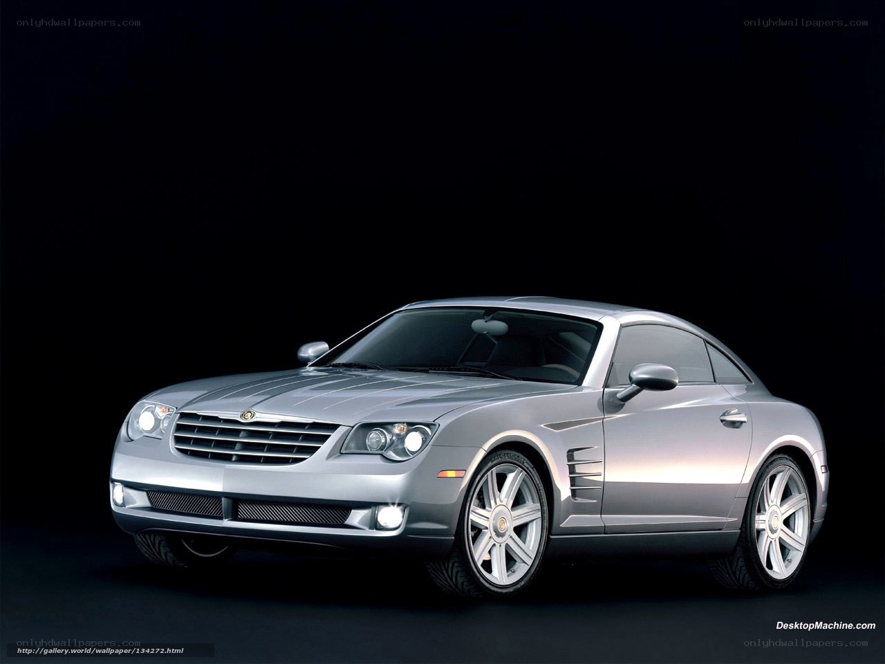 silver chrysler crossfire sports car
