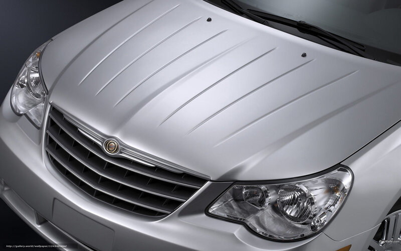 silver chrysler minivan front
