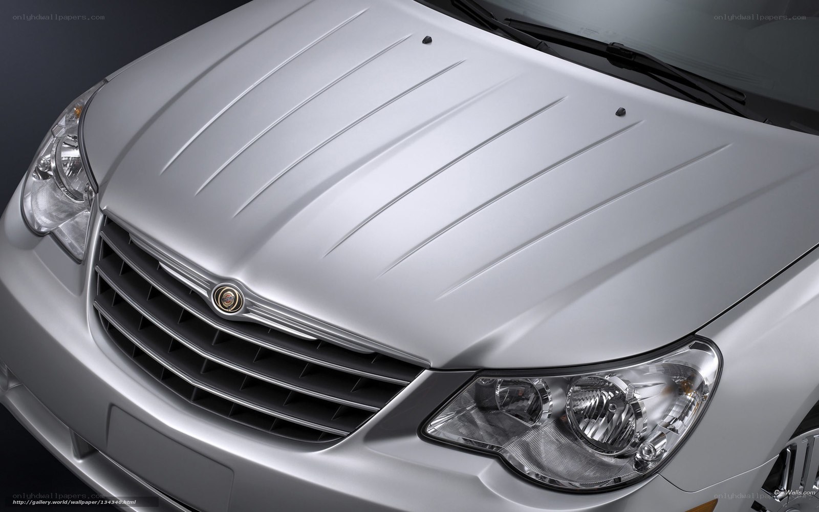 silver chrysler minivan front