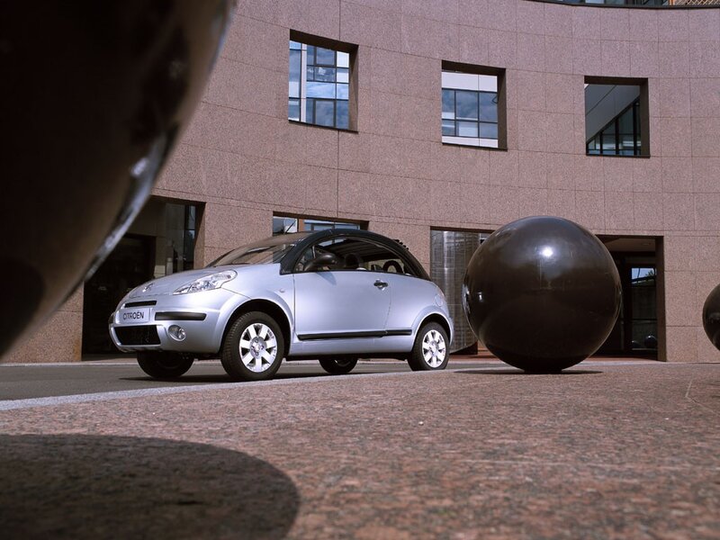 Silver Citroën car in urban setting