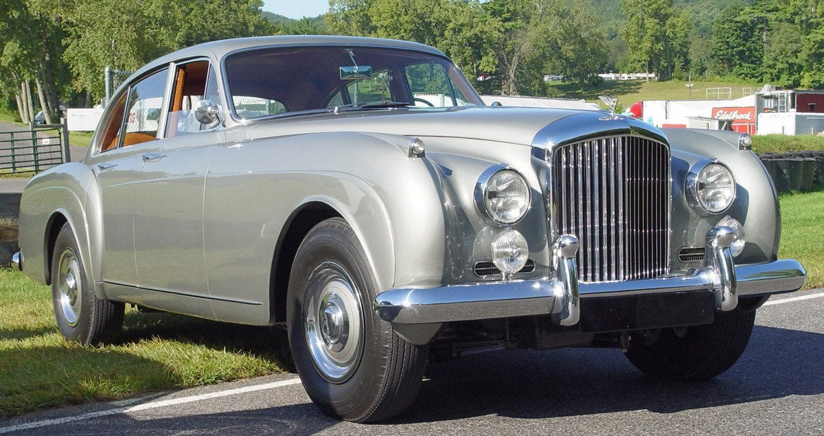 silver classic Bentley car