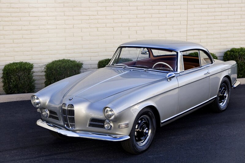 Silver Classic Car — Calm, Afternoon, Photograph, Brick Wall