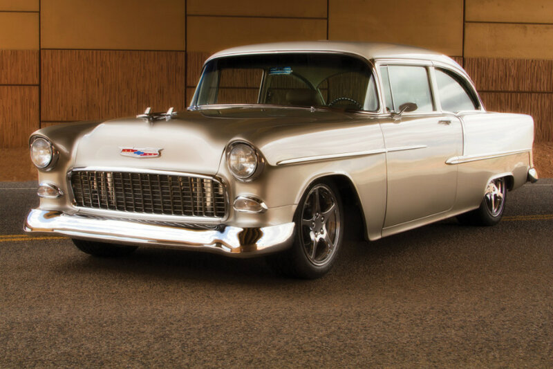 Silver Classic Car — Calm, Afternoon, Photograph, Building