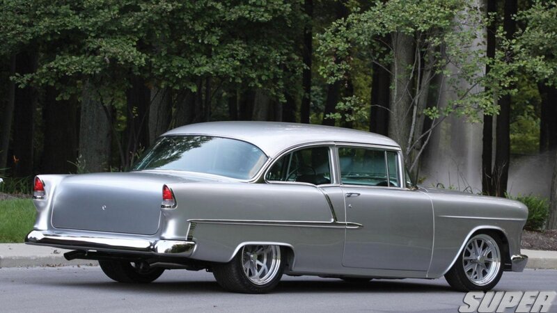 Silver Classic Car — Calm, Afternoon, Photograph, Trees, Road, Wheel