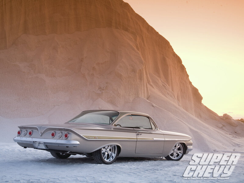 Silver Classic Car — Dramatic, Sunset
