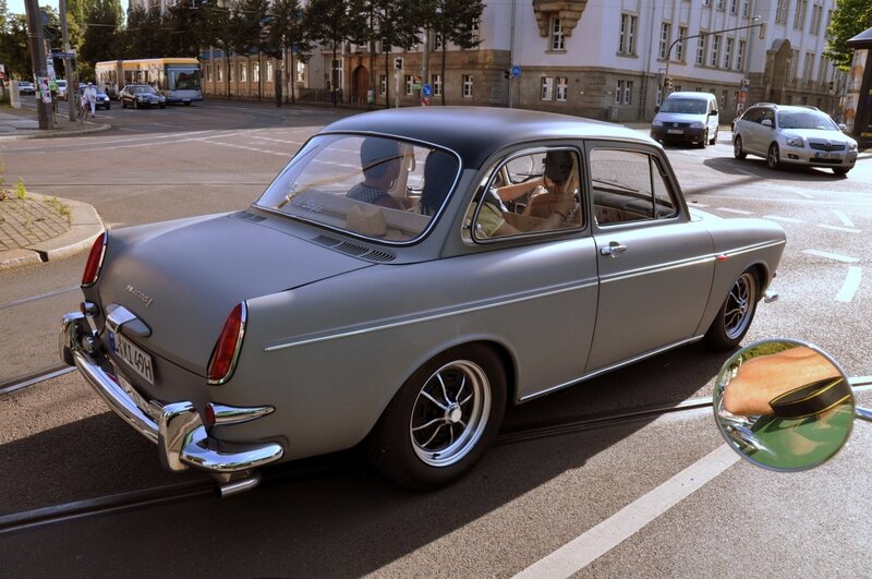 Silver Classic Car — Gray, Calm, Afternoon, Photograph, City Street