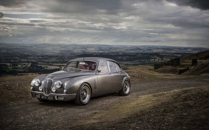 Silver Classic Car — Gray, Dramatic, Afternoon