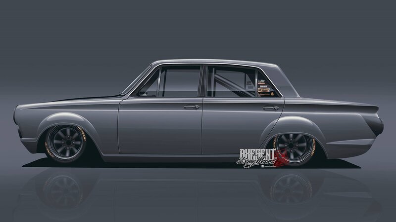 Silver Classic Car — Gray, Dramatic, Digital Art, Wheels