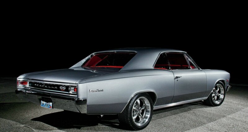 Silver Classic Car — Gray, Dramatic, Night, Photograph