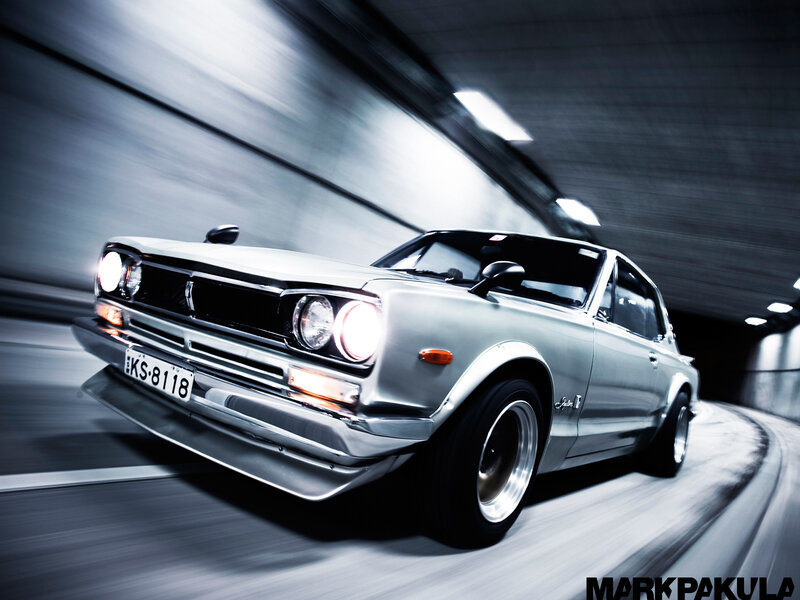 Silver Classic Car — Gray, Dynamic, Night