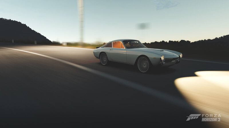 Silver Classic Car — Gray, Dynamic, Sunset