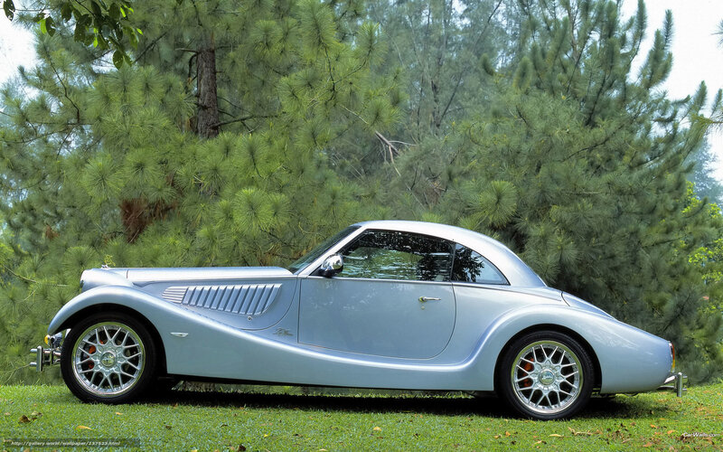silver classic car on grass