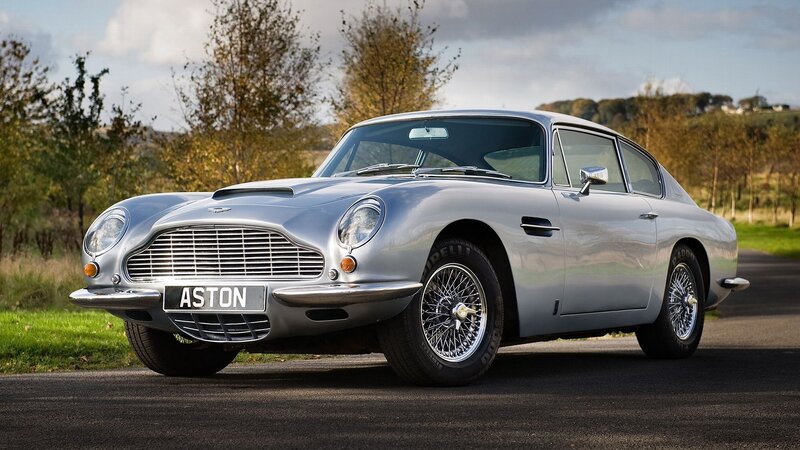 Silver Classic Car — Serene, Afternoon, Photograph, Road, Trees, Grass, Green