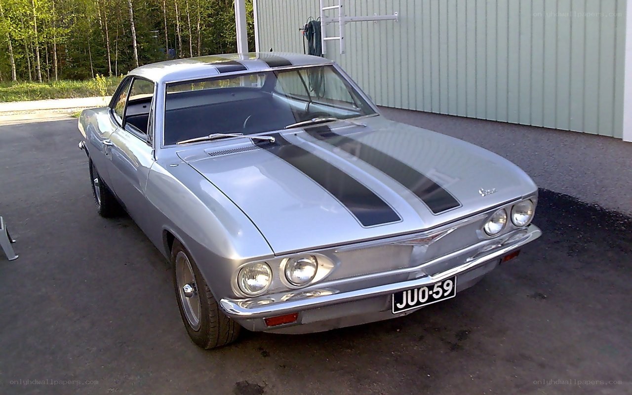 silver classic car with stripes