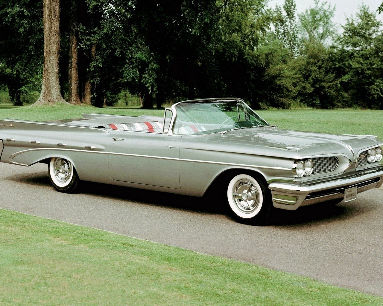 Silver classic convertible car
