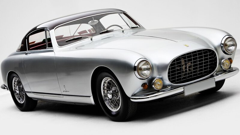 silver classic ferrari coupe