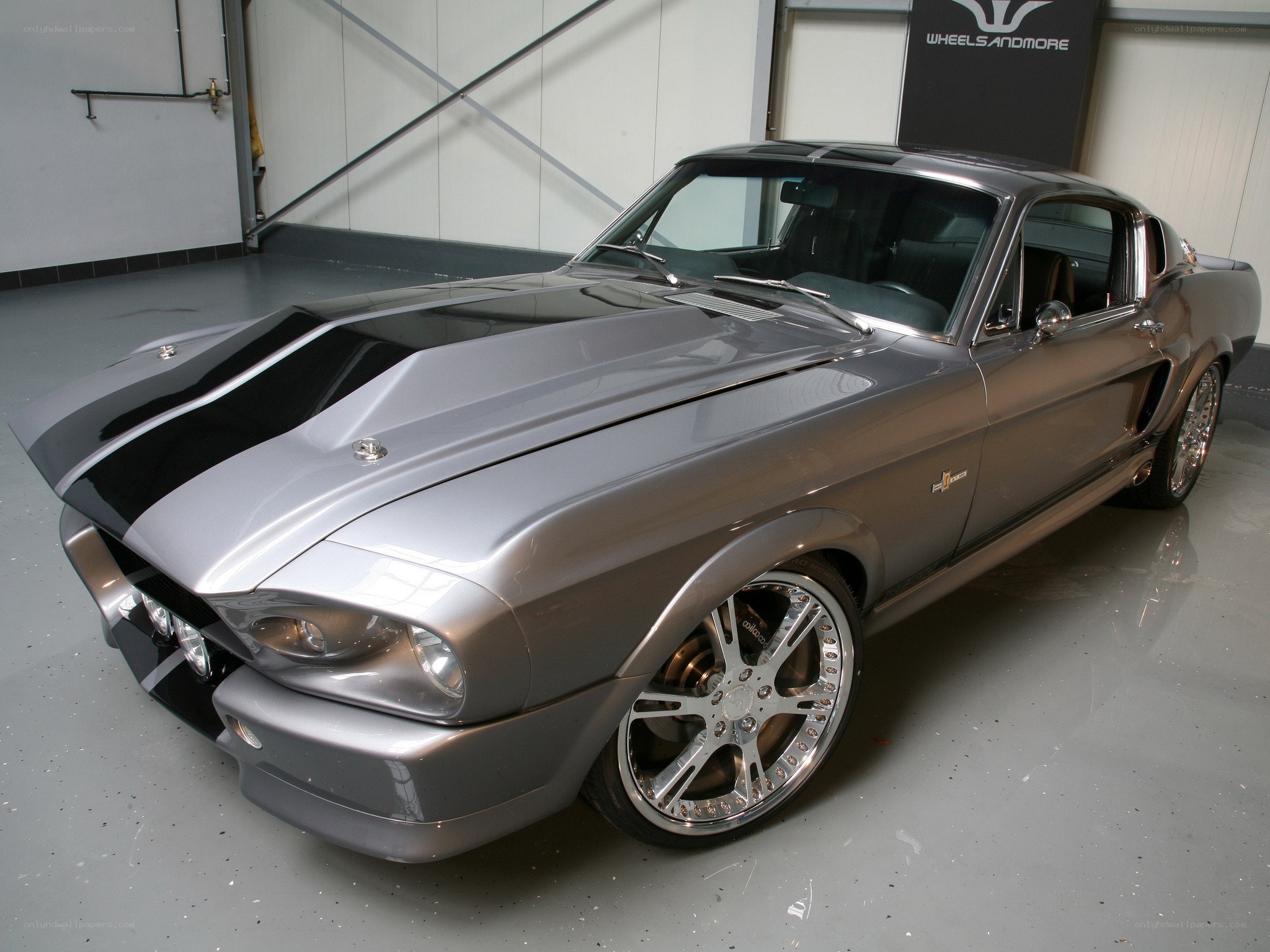 silver classic muscle car