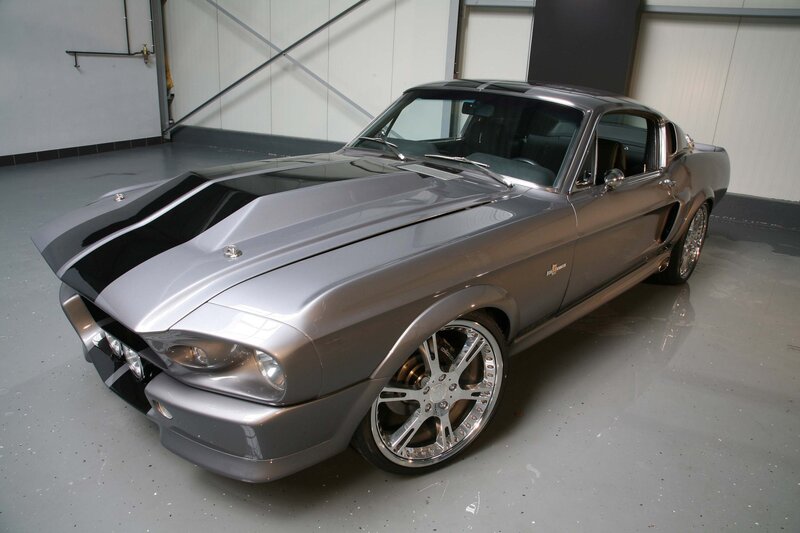 silver classic muscle car