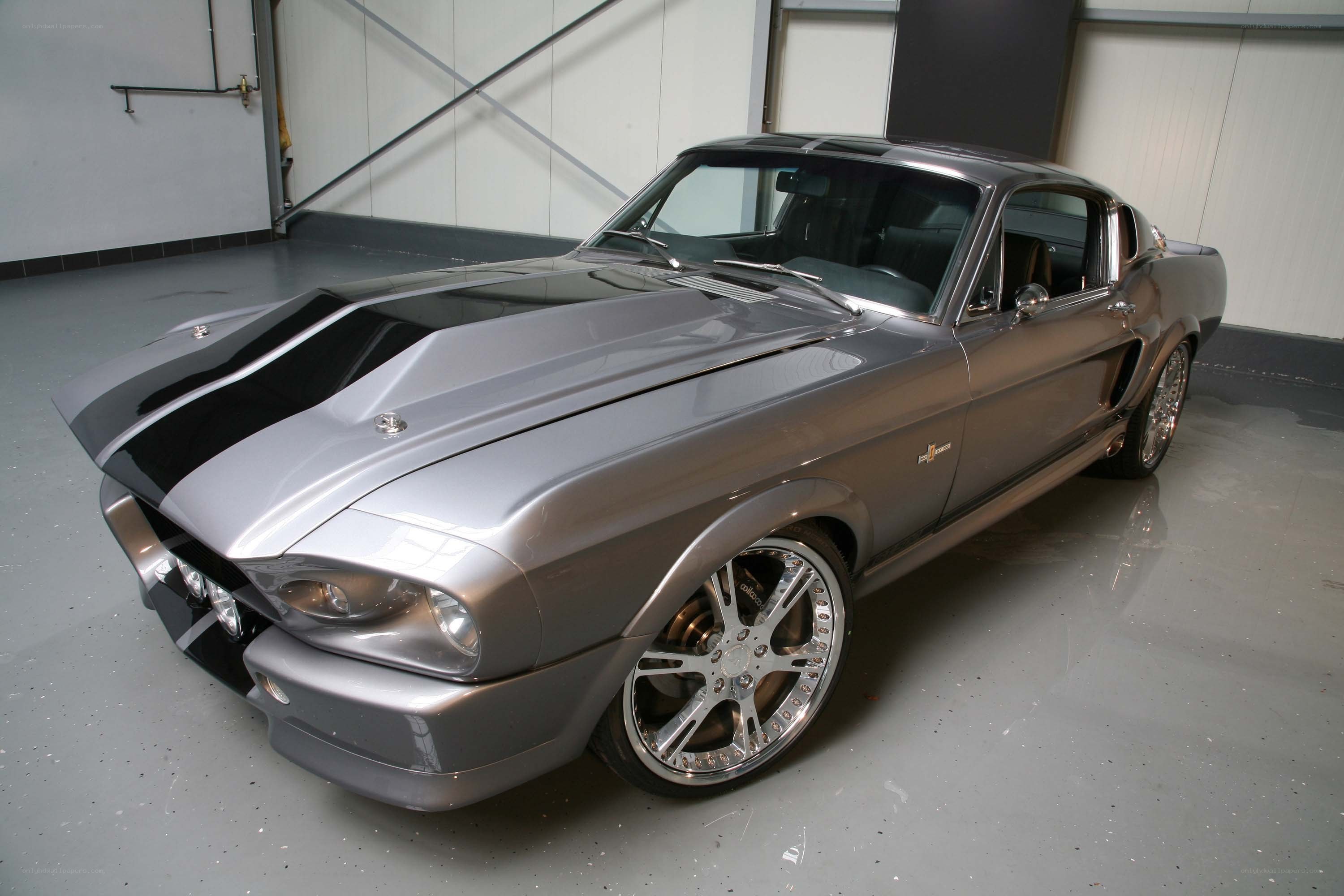 silver classic muscle car