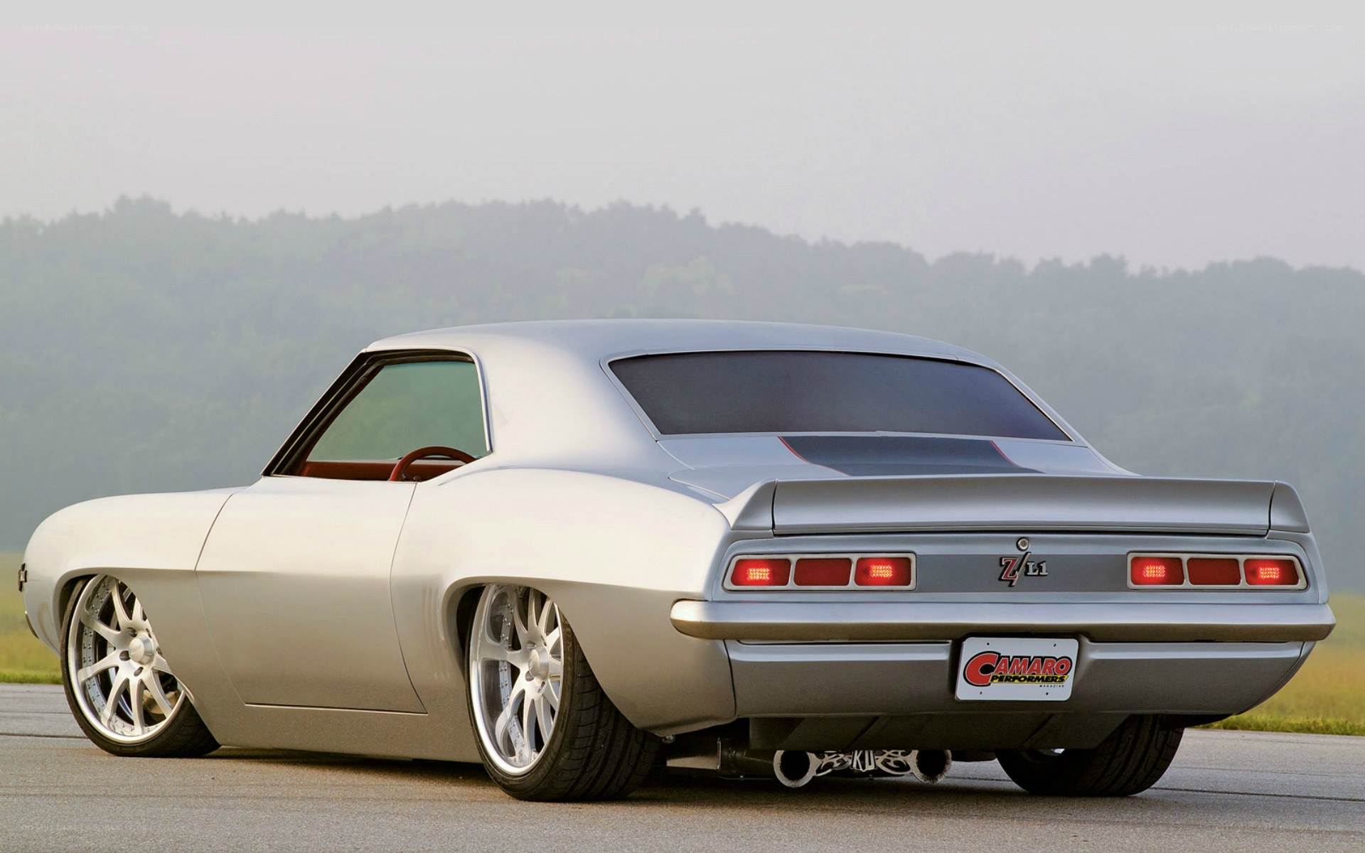 silver classic muscle car