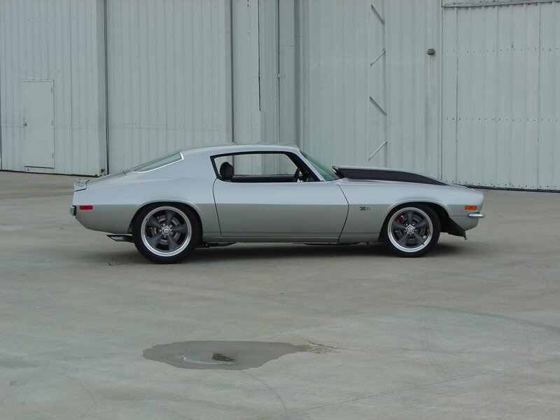 silver classic muscle car