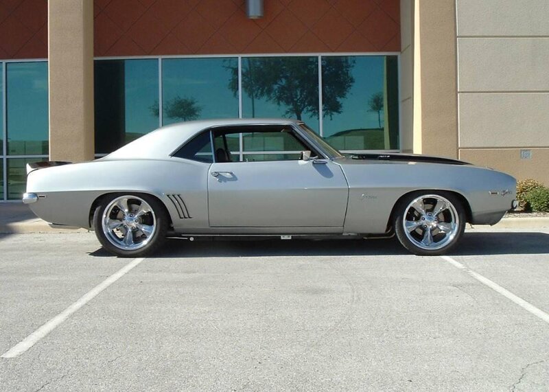 silver classic muscle car