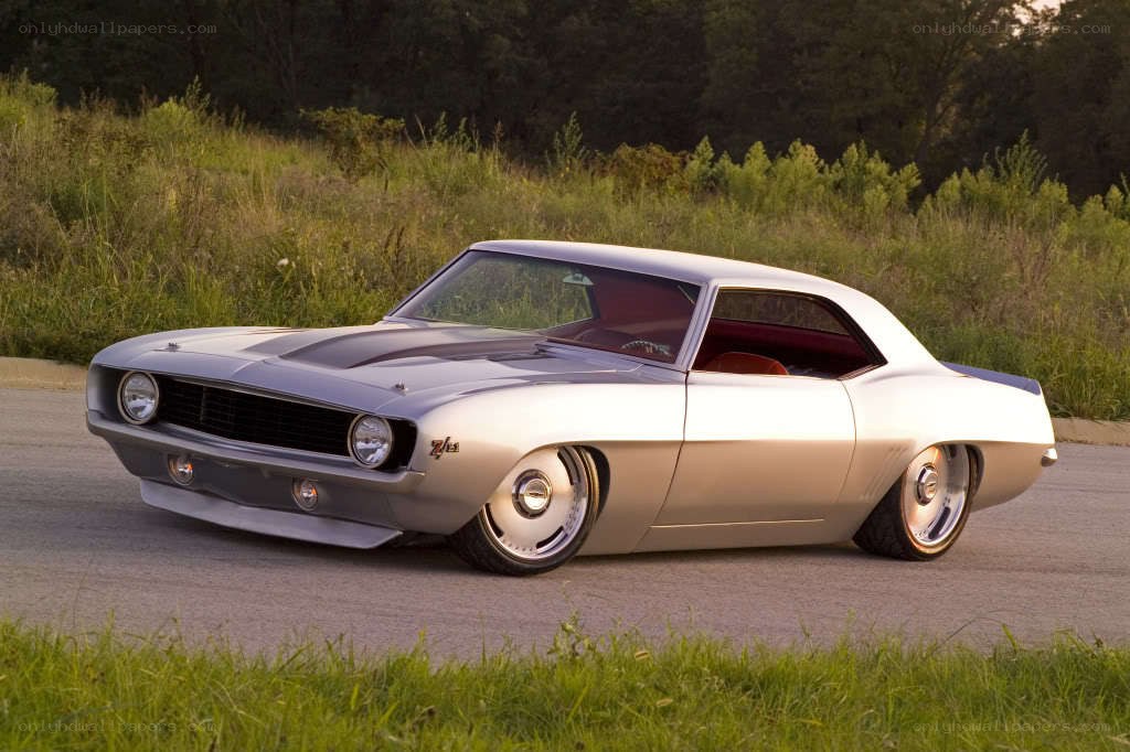 silver classic muscle car
