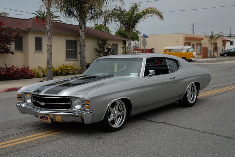 Silver Classic Muscle Car — Gray