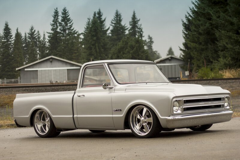 Silver Classic Pickup Truck — Calm, Afternoon, Photograph, Trees