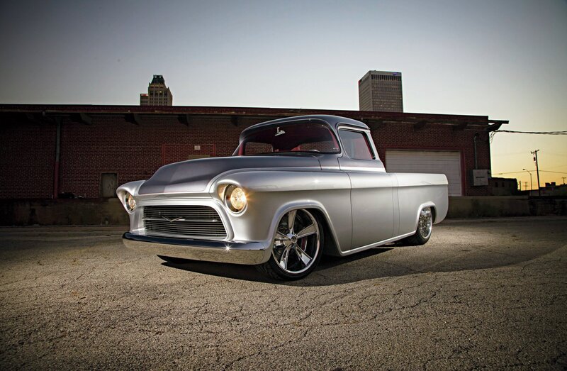 Silver Classic Pickup Truck — Dramatic