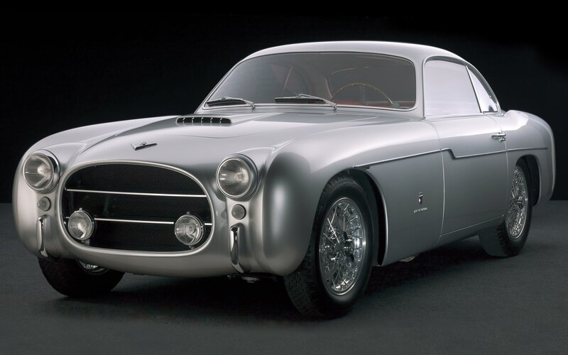 Silver classic sports car