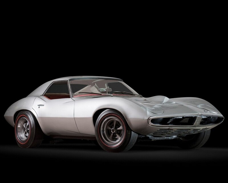 Silver classic sports car