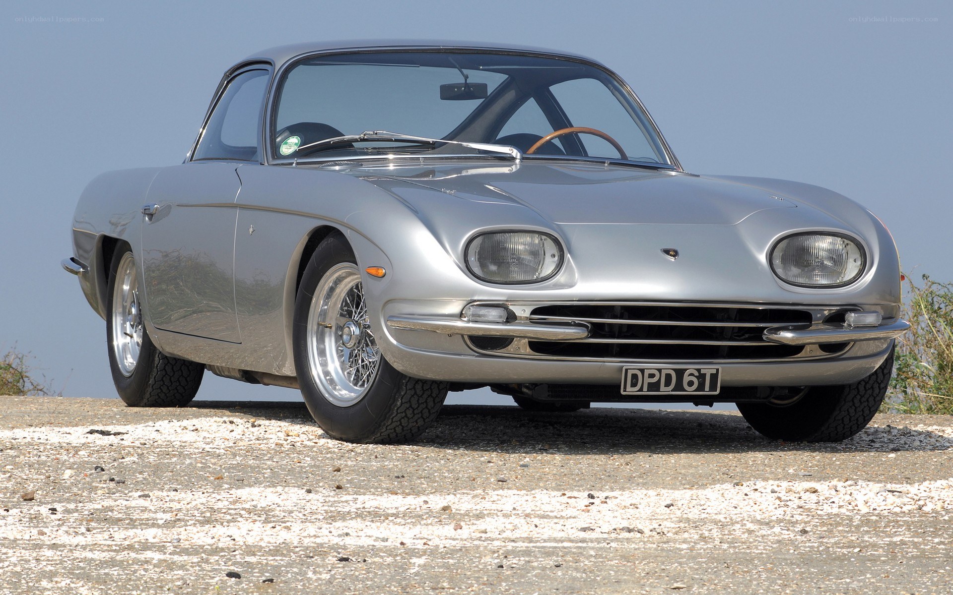 silver classic sports car