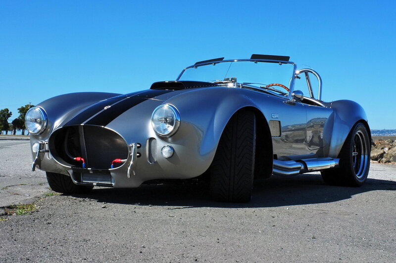 Silver Classic Sports Car — Bright, Sunny