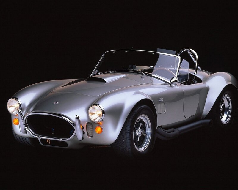 Silver Cobra sports car