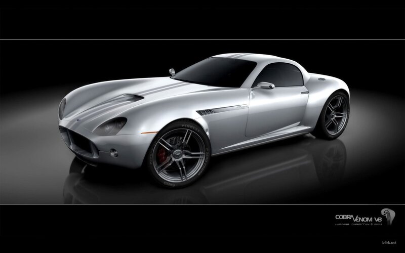 Silver Cobra Venom V8 sports car