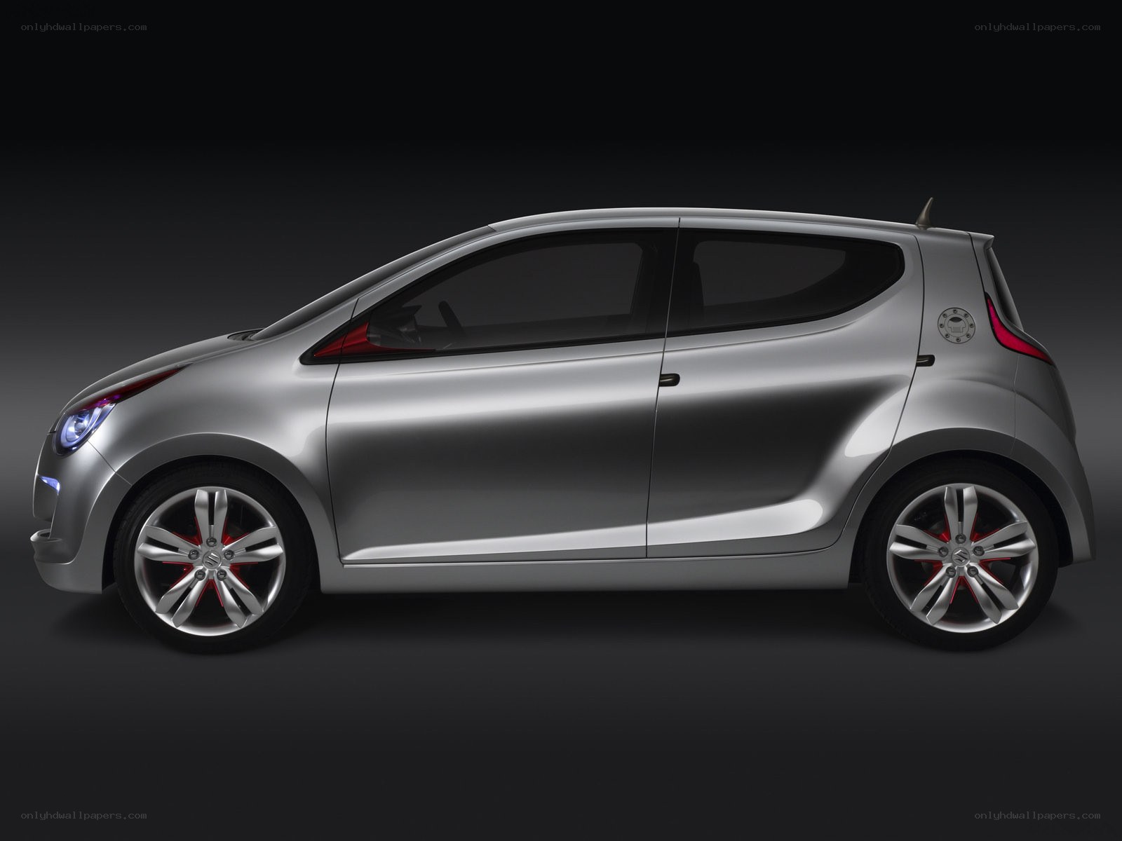 silver compact car concept