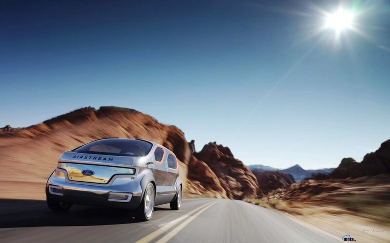 Silver Concept Car — Blue, Dramatic, Afternoon, Digital Art, Road
