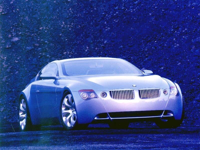 Silver Concept Car — Blue, Dramatic, Photograph