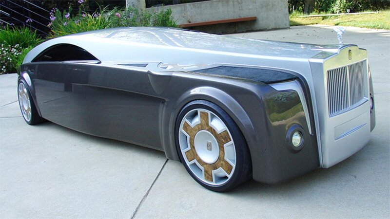 Silver Concept Car — Calm, Afternoon, Photograph, Flowers