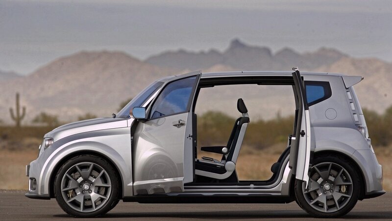 Silver Concept Car — Desert, Afternoon, Photograph