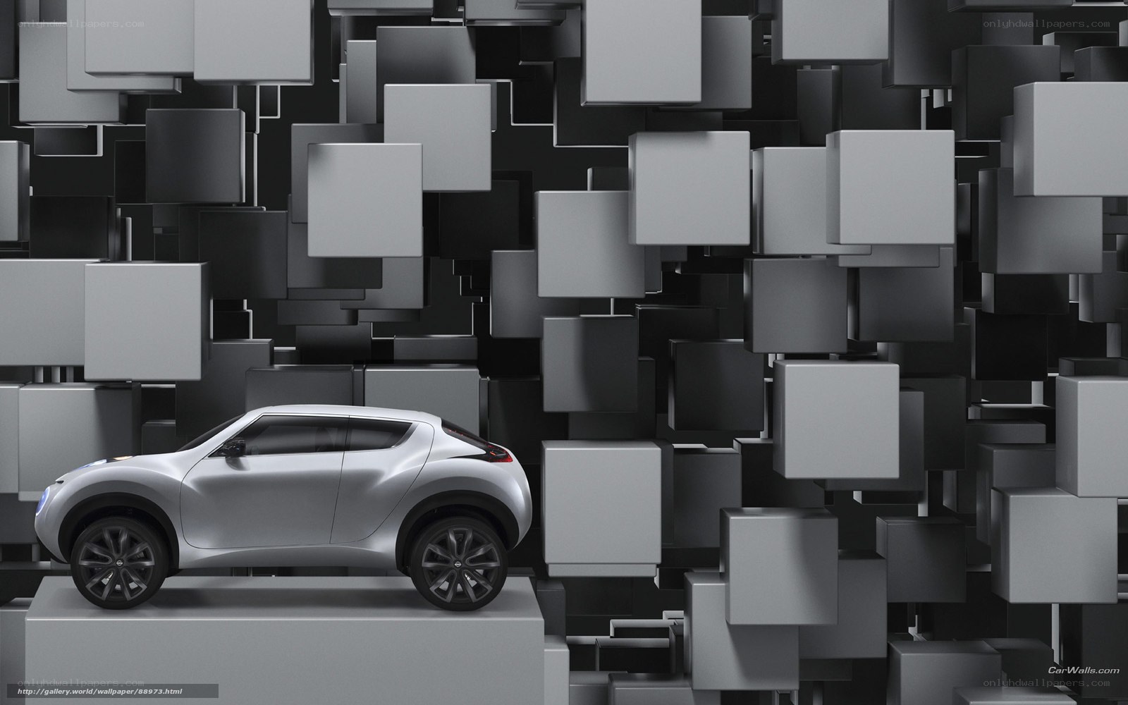 Silver concept car display