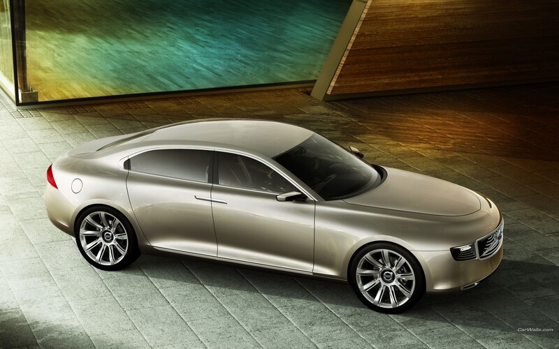 silver concept car display