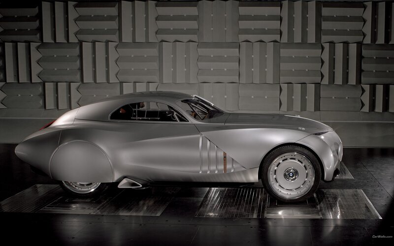 silver concept car display