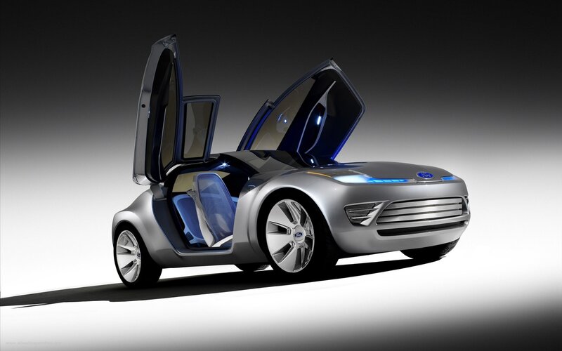Silver Concept Car — Dramatic, 3d Render, Car Door, Seat