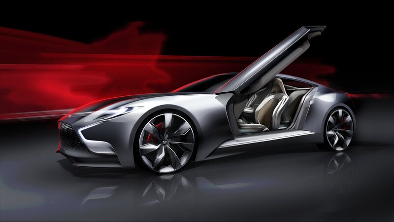 Silver Concept Car — Dramatic, 3d Render, Car Door, Wheel